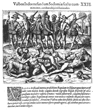 A 1594 engraving of Balboa’s Inquisition